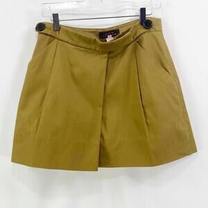 PINK TARTAN Brown Belted Mini Skirt